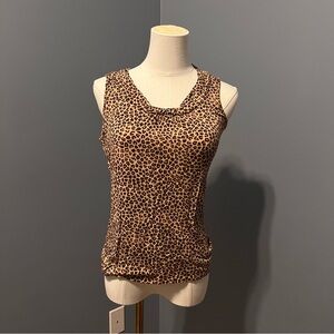 Animal Print Tank Top Blouse